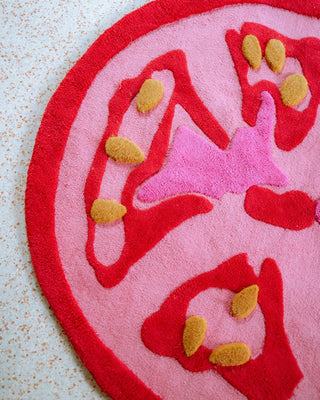 Not Quite Ketchup Organic Cotton Tufted Abstract Tomato Rug - YaYa & Co.