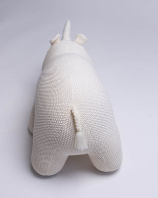 Organic Cotton Knit Rhino Pillow - YaYa & Co.