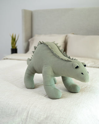 Organic Cotton Stegosaurus Dinosaur Pillow - YaYa & Co.