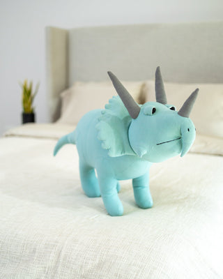 Organic Cotton Triceratops Dinosaur Pillow - YaYa & Co.