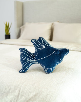 Organic Cotton Velvet Fish Pillow