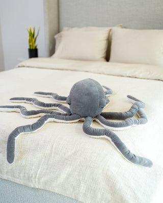 Organic Cotton Velvet Octopus Pillow - YaYa & Co.