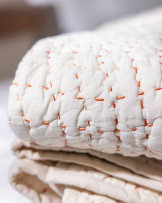 Pebbled Handstitched Organic Cotton Percale Quilt - YaYa & Co.
