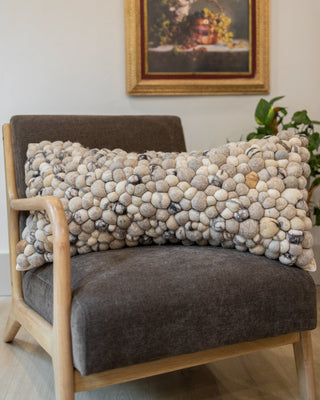 Petra Organic Wool Abstract Lumbar Pillow - YaYa & Co.