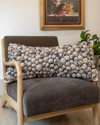Petra Organic Wool Abstract Lumbar Pillow - YaYa & Co.