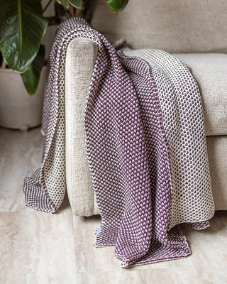 Quinn Reversible Knitted Cotton Throw - YaYa & Co.