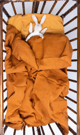 Sadie Organic Belgian Flax Linen Duvet Cover for Toddlers - YaYa & Co.