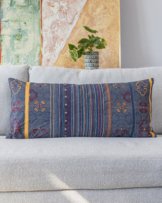 Safi Organic Cotton Abstract Lumbar Pillow - YaYa & Co.