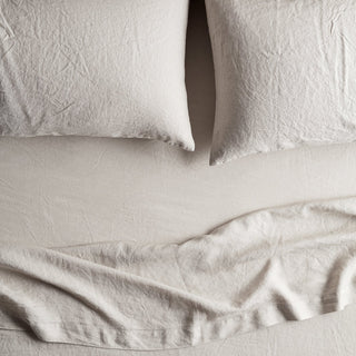 Sofia Organic Belgian Flax Linen Pillowcase with Ties Set - YaYa & Co.