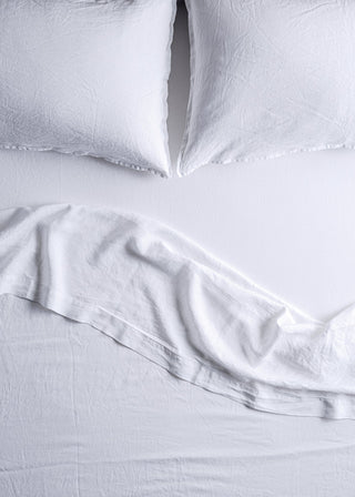 Sofia Organic Belgian Flax Linen Pillowcase with Ties Set - YaYa & Co.