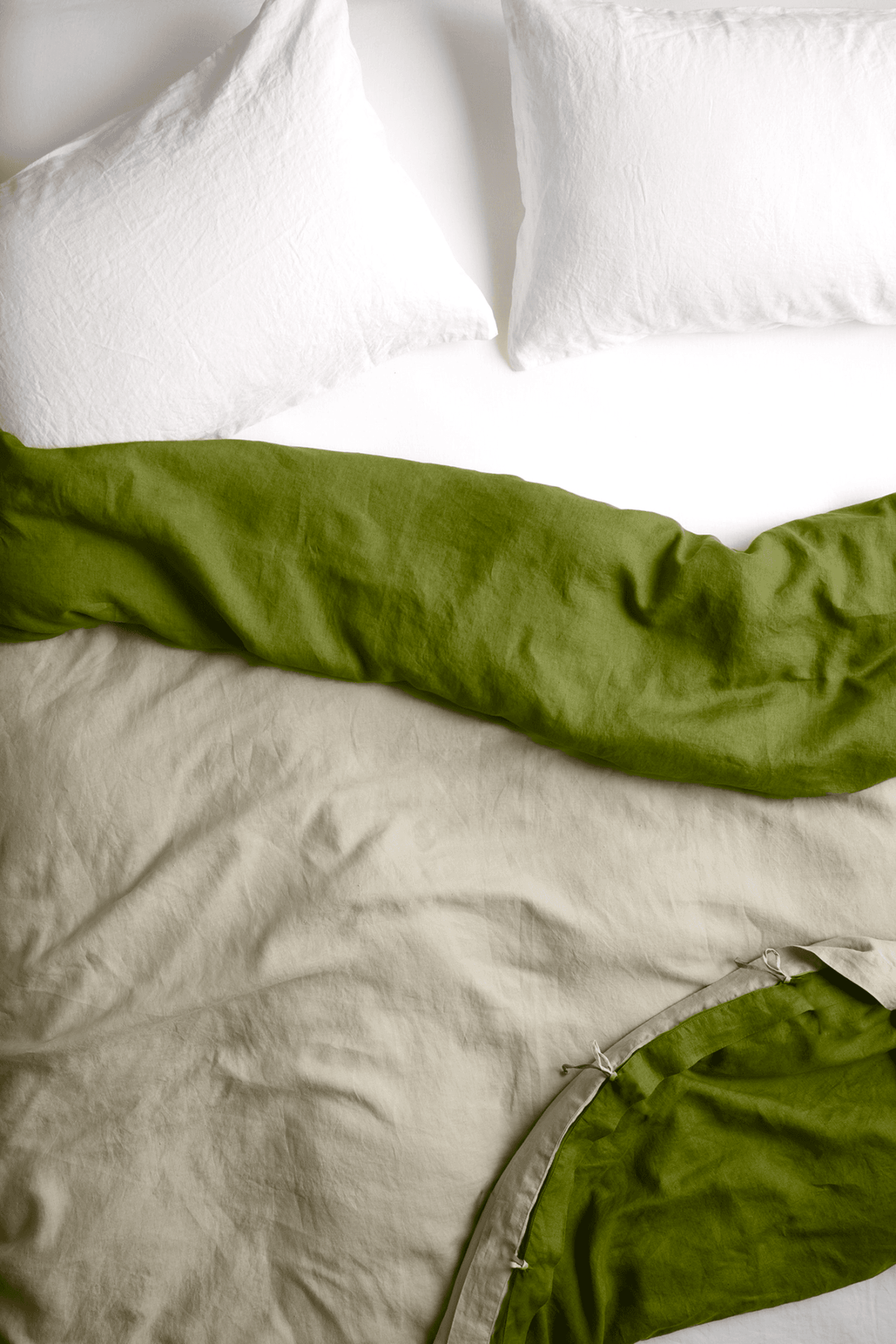 Sofia Reversible Organic Belgian Flax Linen Duvet Cover - YaYa & Co.