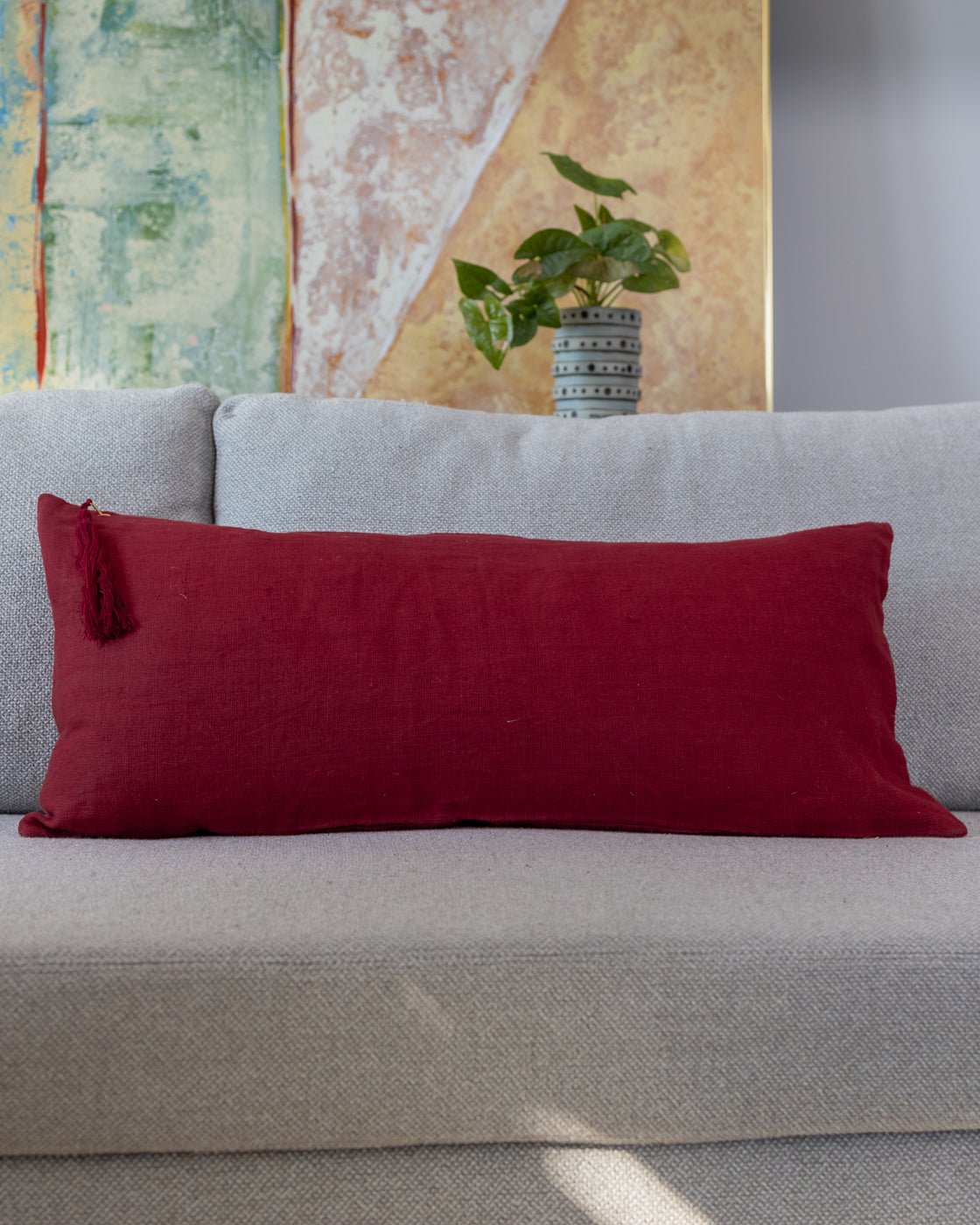 Tinsley Organic Linen Lumbar Pillow - YaYa & Co.