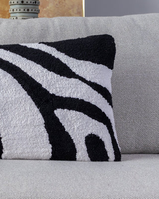 Tuxedo Organic Cotton Abstract Lumbar Pillow - YaYa & Co.