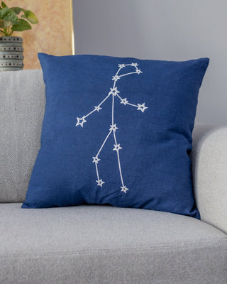 Zodiac Sign Astrology Organic Linen Throw Pillow - YaYa & Co.