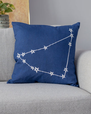 Zodiac Sign Astrology Organic Linen Throw Pillow - YaYa & Co.