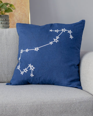 Zodiac Sign Astrology Organic Linen Throw Pillow - YaYa & Co.