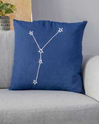 Zodiac Sign Astrology Organic Linen Throw Pillow - YaYa & Co.