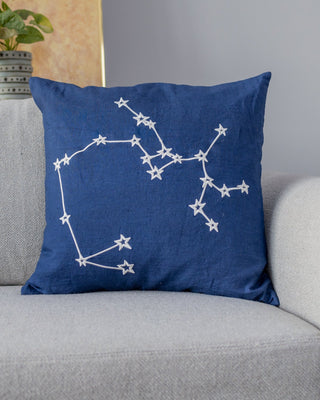 Zodiac Sign Astrology Organic Linen Throw Pillow - YaYa & Co.