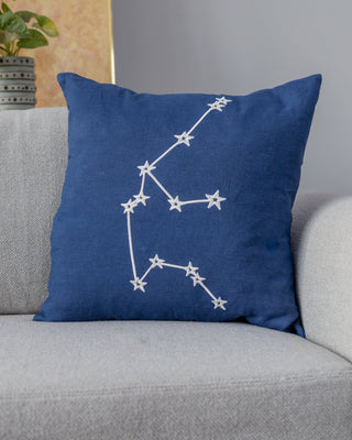 Zodiac Sign Astrology Organic Linen Throw Pillow - YaYa & Co.