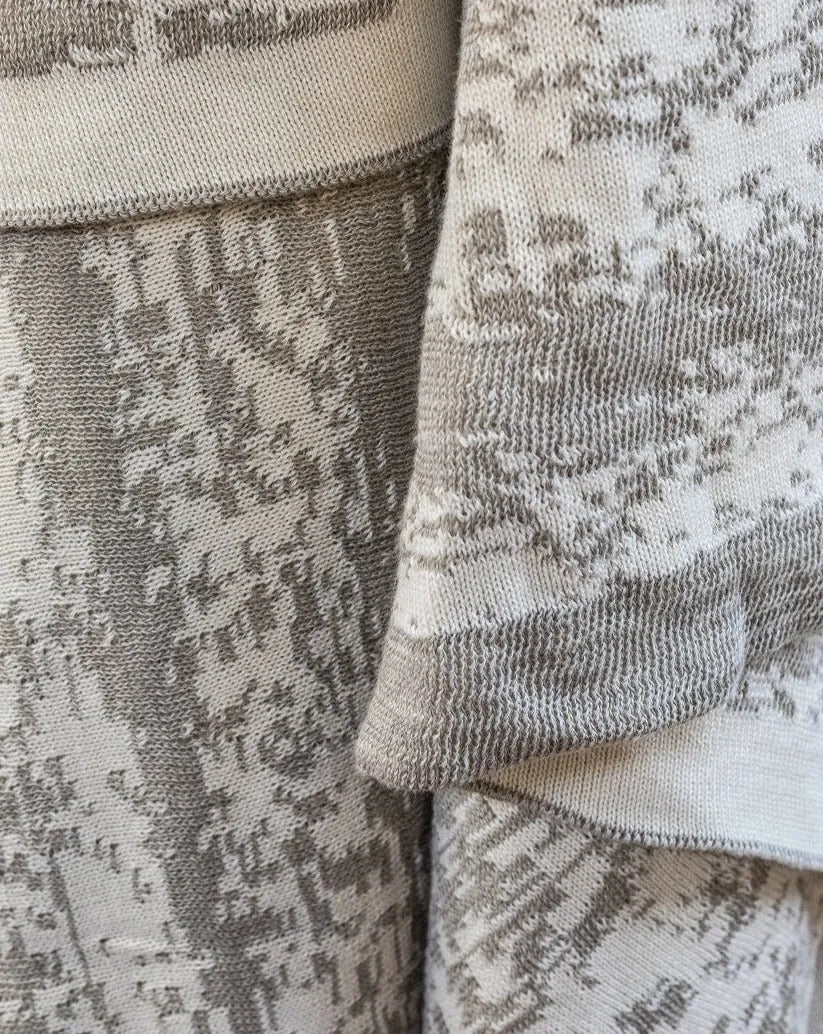 Close view of Landry's cotton and linen weave